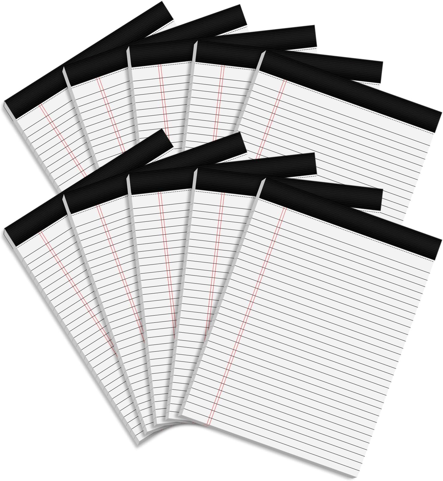 Legal Pads Notepad 8.5 x 11.75 in White Paper, 10 Packs