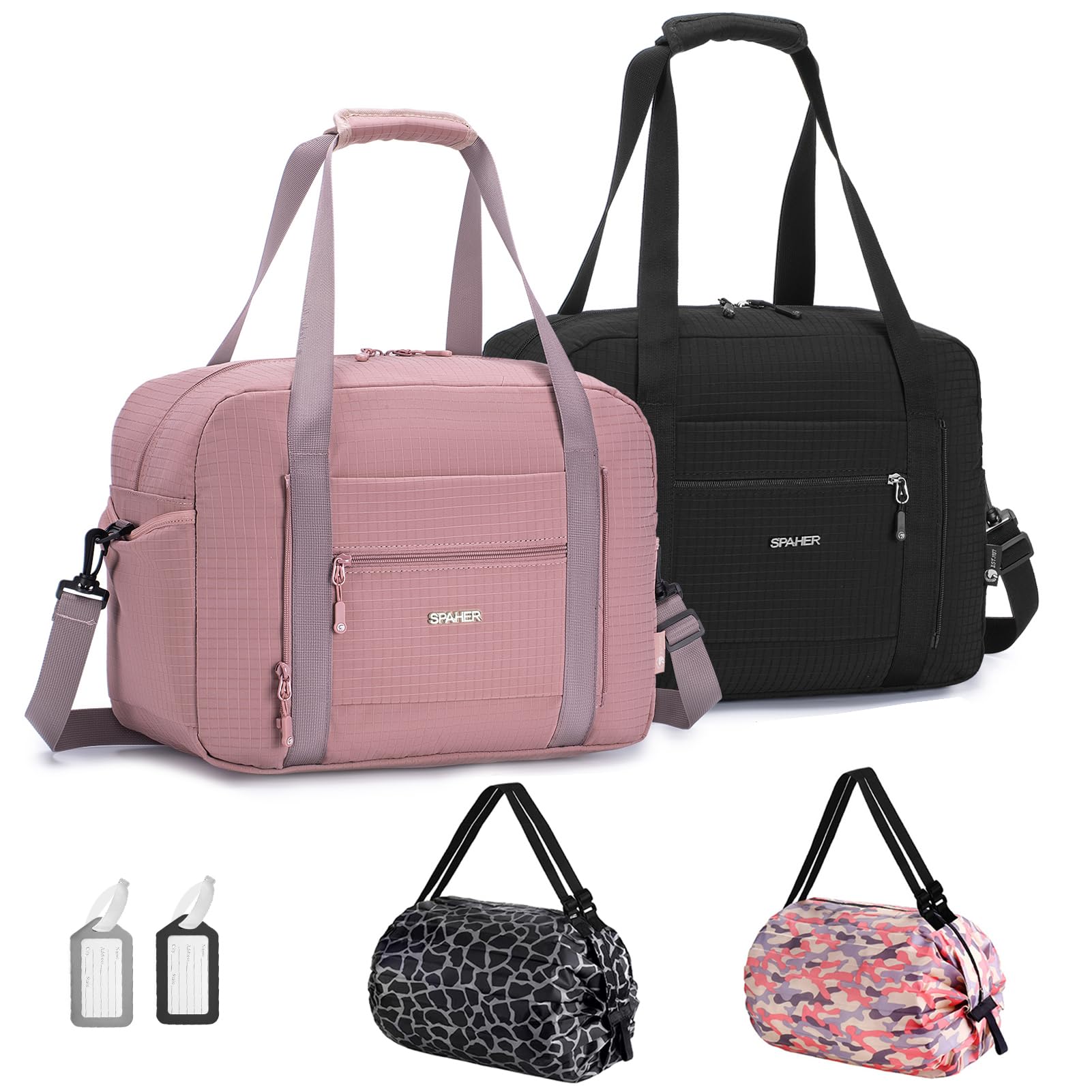 SPAHER 2X Borsone da Viaggio British Airways 40x30x15 Bagaglio a Mano Borsone Palestra Sportiva Grande 20L Donna Uomo Impermeabile Borsa da Viaggio Piscina Fitness on Tasca Umida Travel Bag
