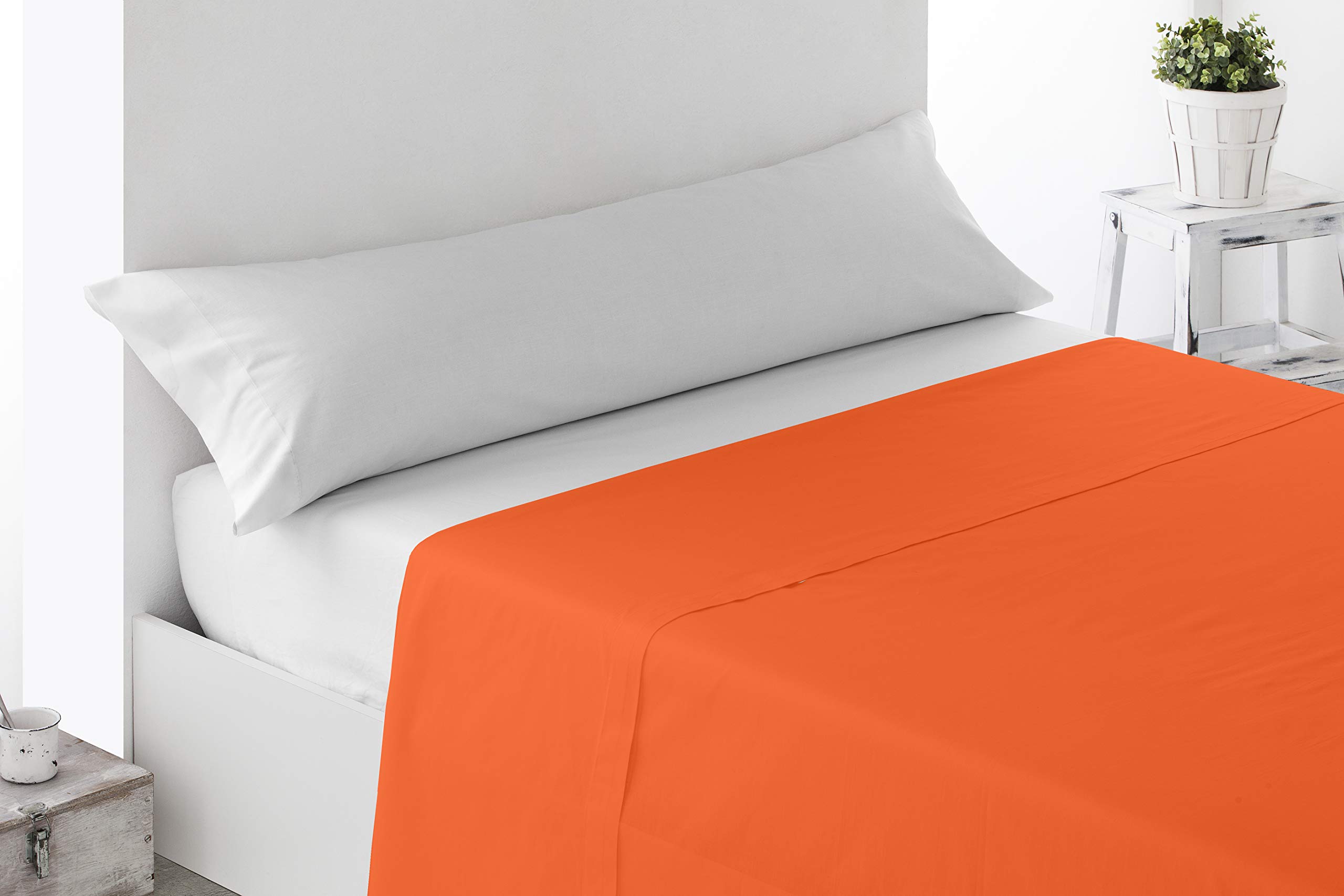 Miracle Home Flat Sheet, Soft and Comfortable 135 cm orange