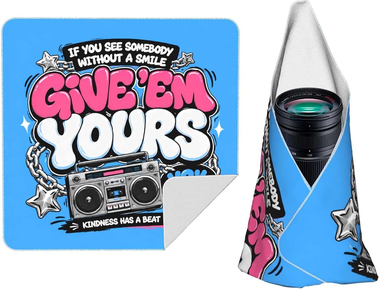 Camera Magic Wrap Retro Boom Box Give Yours Star Y2K Music Themed Bags 26in