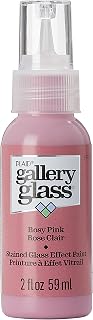 Gallery Glass Stained Glass Paint, Rosy Pink 2 fl oz Brilliant Smooth Finish Paint, Perfect for Easy to Apply DIY Arts and Crafts, 19711