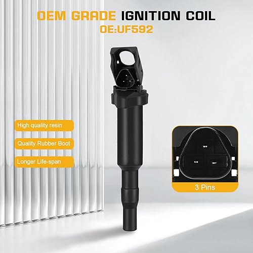 Miniatura 3 de QYL 6 bobinas de encendido compatibles con BMW 128i 135i 335i 325i 328i 330i M5 M6 525xi 528i 550i 750i N54 X3 X5 X6 Z4 4.4L 4.8L repuesto para