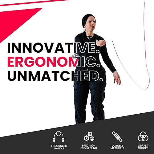 Miniatura 4 de Cuerda de saltar para fitness, cuerda de saltar ajustable de 10 pies para hombres, mujeres y niños, cuerda de saltar sin enredos con asas