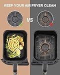 Lot de 2 Tapis en Silicone pour Friteuse à Air pour Ninja Foodi Dual DZ201, DZ401, DZ550, DZ302, Accessoires Réutilisables pour Friteuses à Air COSORI Chefman Instant 8-10QT