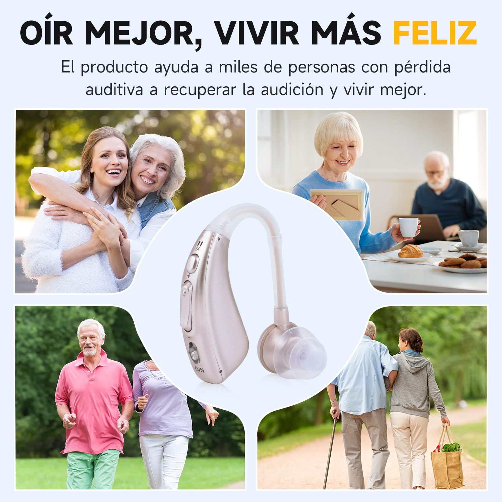 Dispositivo ricaricabile Eovuox, batteria a lunga durata, qualità audio ad alta definizione, funzione di riduzione del rumore