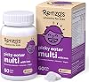Multivitamínico para niños quisquillosos con hierro, tabletas disolubles, 60 unidades | 18 vitaminas y minerales esenciales, etiqueta limpia, sin azúcar, vitamina B12, B6, A, C, D, E y K, sabor a manzana, suministro para 1-2 meses 1