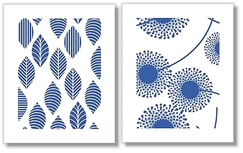 Miniatura 8 de Mid Century Modern Wall Art Prints - Botanical Abstract Pattern Wall Decor - (Set of 6) - 8x10 - Unframed (Blue)