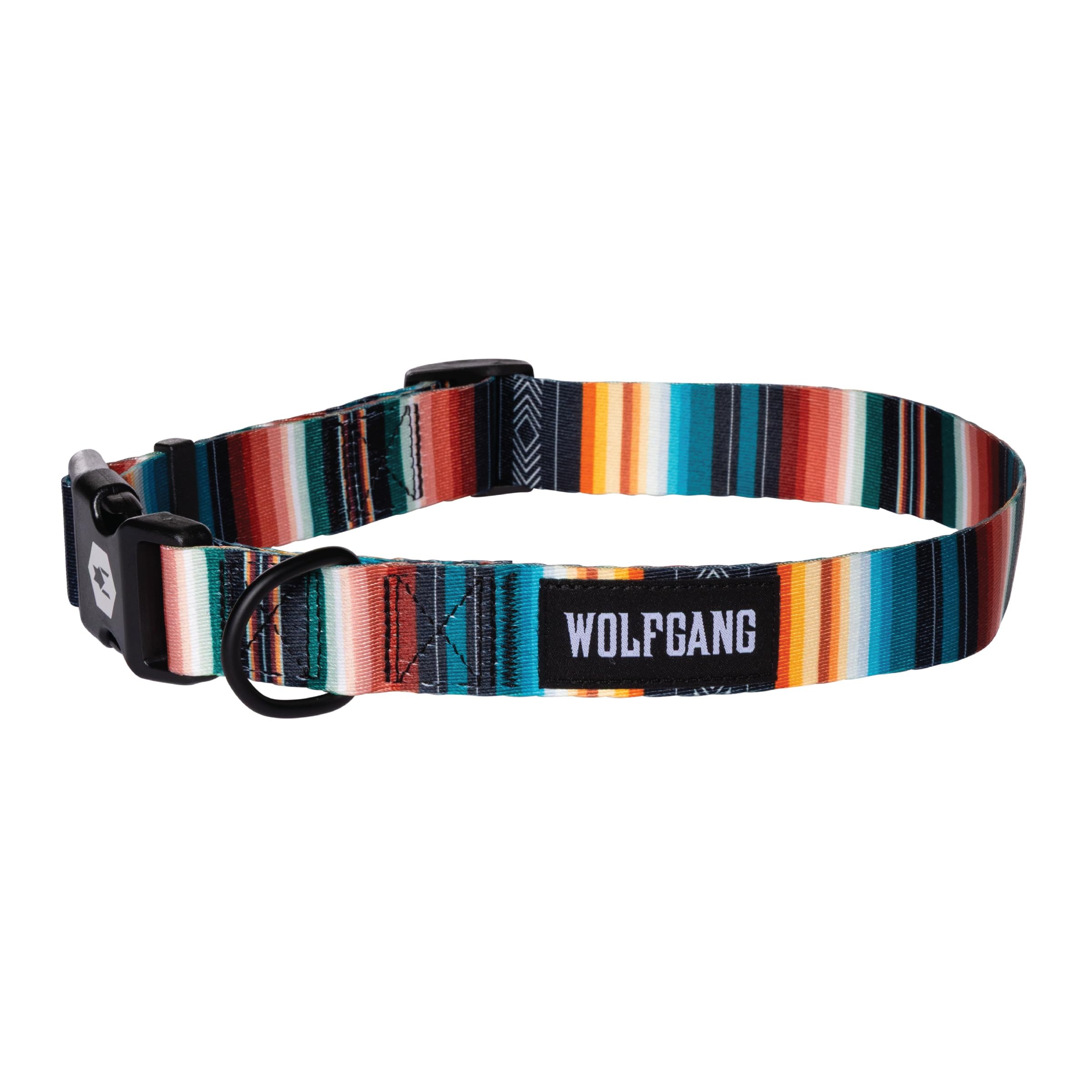 Wolfgang Heavy Duty, Adjustable Dog Collar with Quick Release Nylon Buckle for Walking & Training, LostArt Print, Small