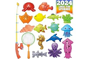 CozyBomB® Kids Fishing Bath Toys Game - 17Pcs Magnetic Floating Toy