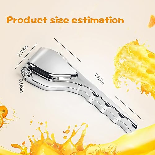 Miniatura 2 de Lemon Squeezer Stainless Steel,Handheld Citrus Squeezer with Built-in Strainer,Maximum Extraction Lemon Lime Squeezer Stainless Steel