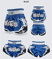 Vista 198 de Fluory - Pantalones cortos de lucha para muay thai, shorts de MMA, ropa de entrenamiento para lucha en jaula, grappling, artes marciales, kickboxing