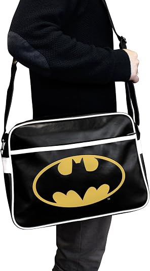 Sac Bandoulière Batman ABYSTYLE - Sacoche Laptop Vinyle - Taille L 38x29cm