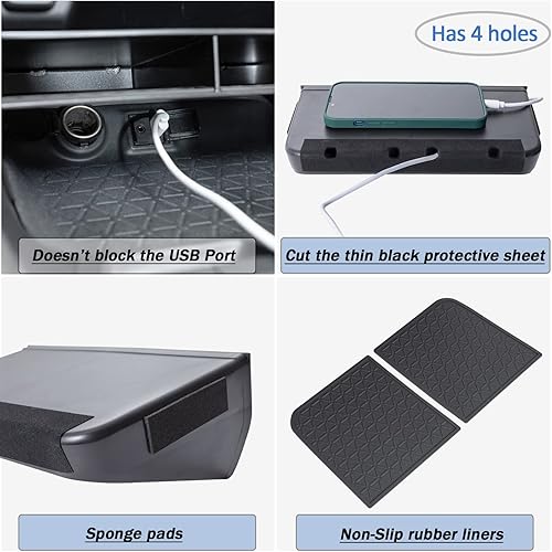 Miniatura 6 de TOPINSTALL Divisor de apertura más amplio compatible con Toyota Rav4 y RAV 4 Prime 2019-2025, organizador de ranura divisora más grande para