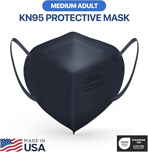 Miniatura 5 de AccuMed BNX KN95 Face Masks Made in USA (Adult Large, Adult Medium, Kids Small) (Earloop) (Model E95E95ME95S)
