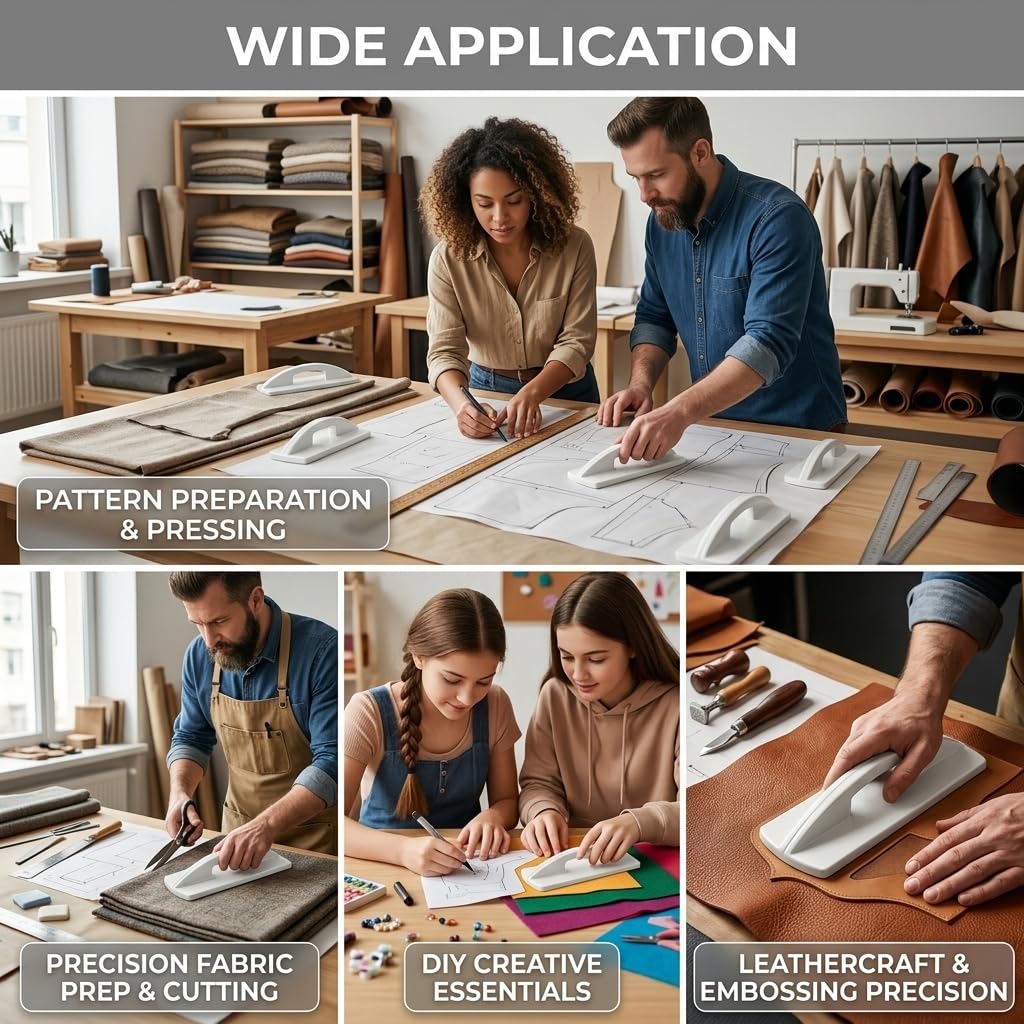 3 Stück Mustergewichte, robuste Nähgewichte für Stoff, sicheres Schneiden und Schneidern, weißes Stoffgewicht-Set