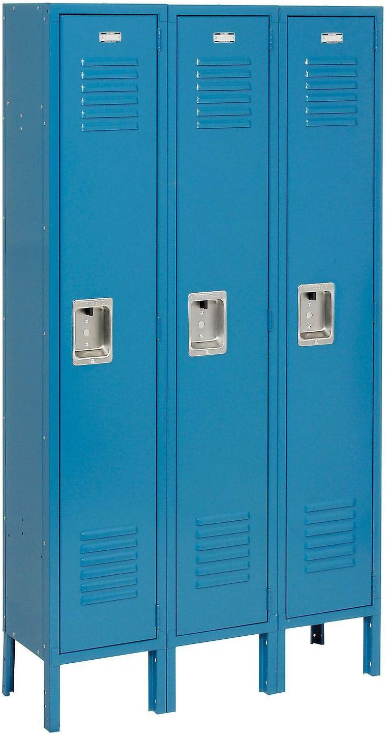 Amazon.com : Single Tier Locker, 15x18x72, 3 Door Ready To Assemble ...