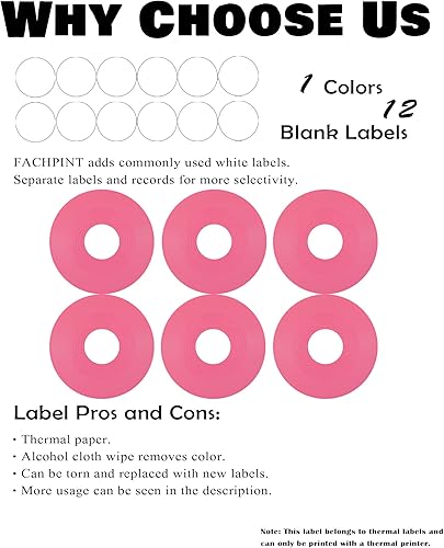 Miniatura 2 de FACHPINT 6 discos rosados para decoración estética de pared, discos de vinilo de 12 pulgadas, discos de vinilo en blanco para graffiti, accesorios