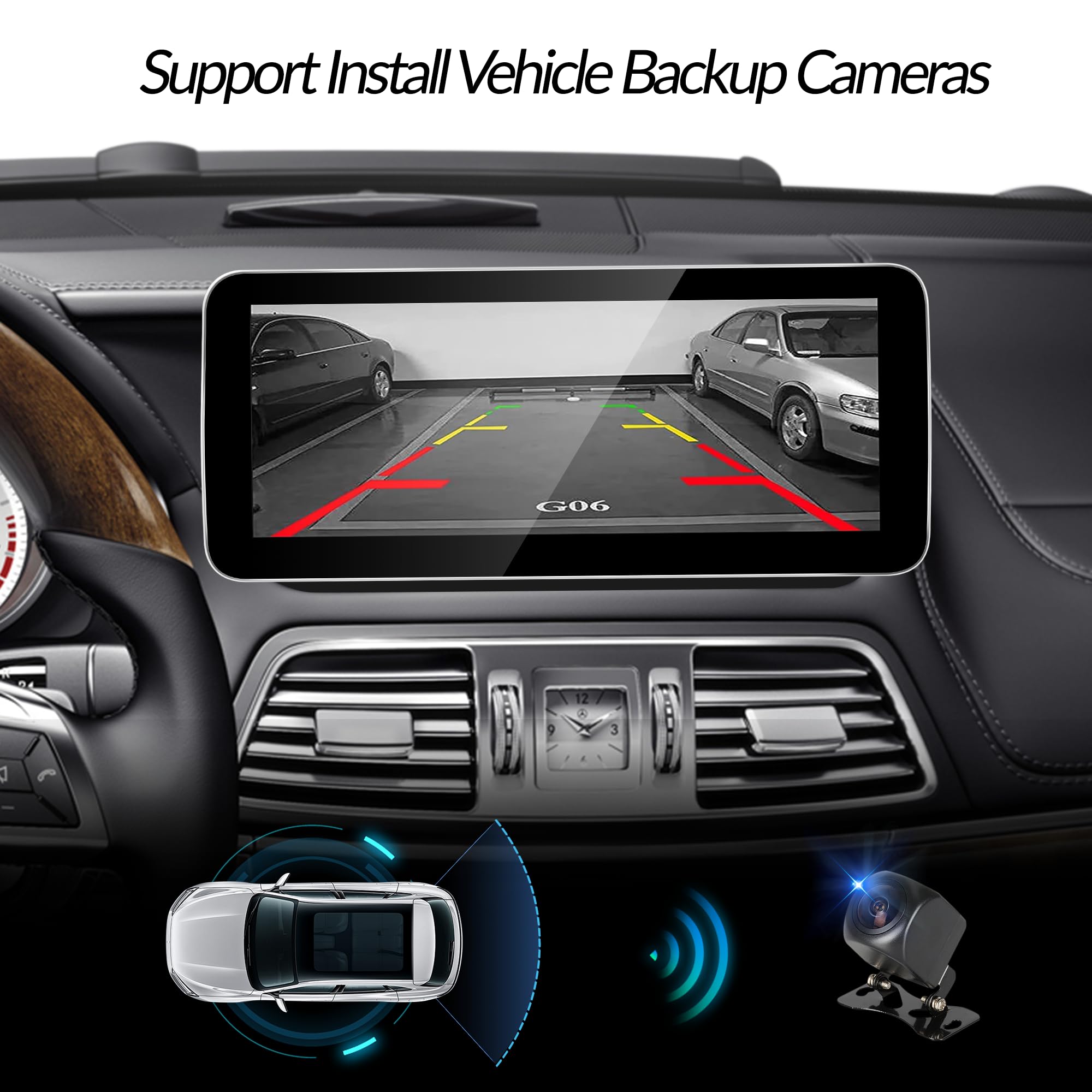 Aktualizacja ekranu Linux 25.1 cm do Mercedes klasy E NTG 5.1/5.2 C207 A207 W207, Wireless CarPlay i Android Auto, Screen Mirroring, kamer samochodowych