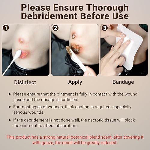 Miniatura 6 de LMNOOP Crema para el cuidado de heridas, ungüento curativo y reparador de la piel para infecciones, úlceras, cortes, raspaduras, quemaduras,