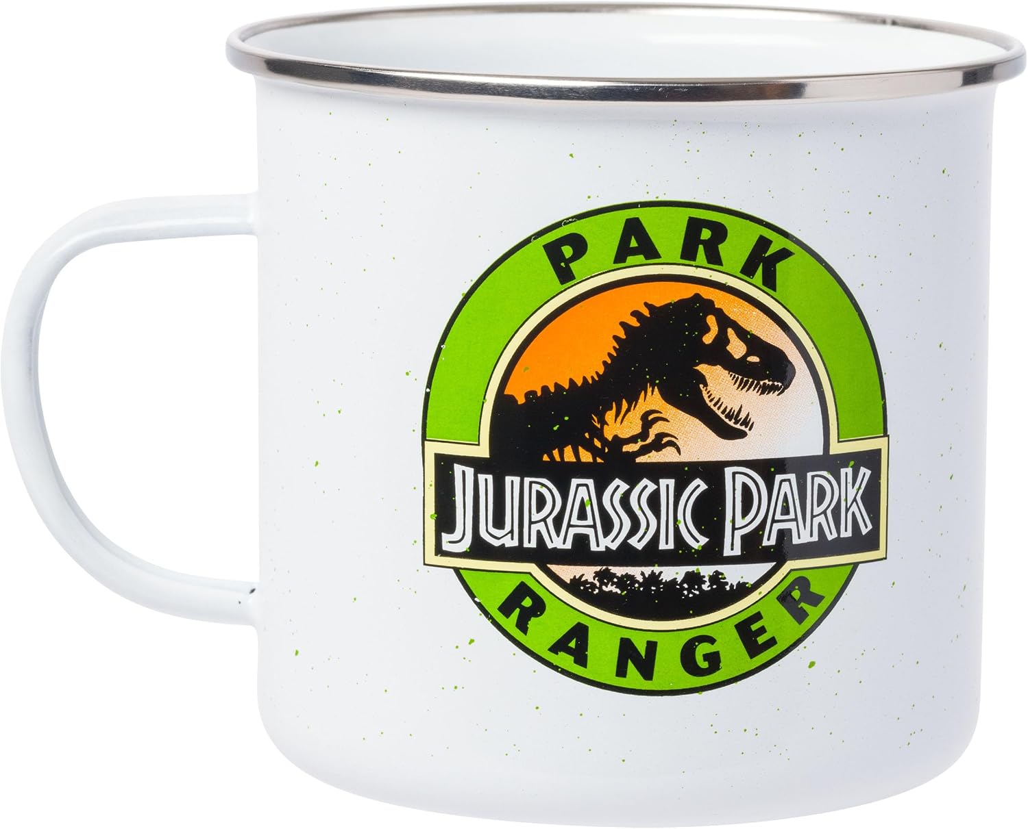 Silver Buffalo Jurassic Park Ranger Enamel Camper Mug, 21 Ounces, Multicolor, 21oz image 2