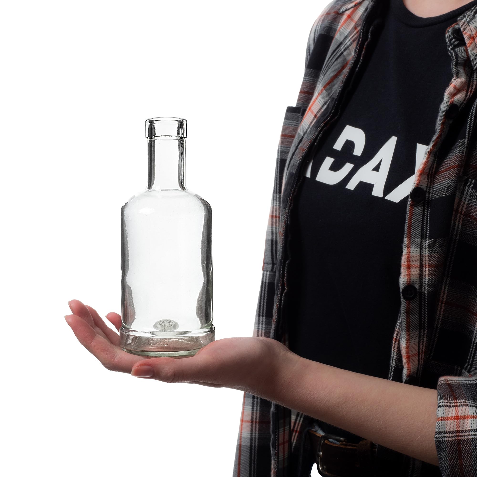 Lot De 5 Bouteilles En Verre 250 Ml Avec Bouchon à Vis - Remplissage Facile Pour Liqueurs, Huiles Et Jus | Design Élégant Et Pratique