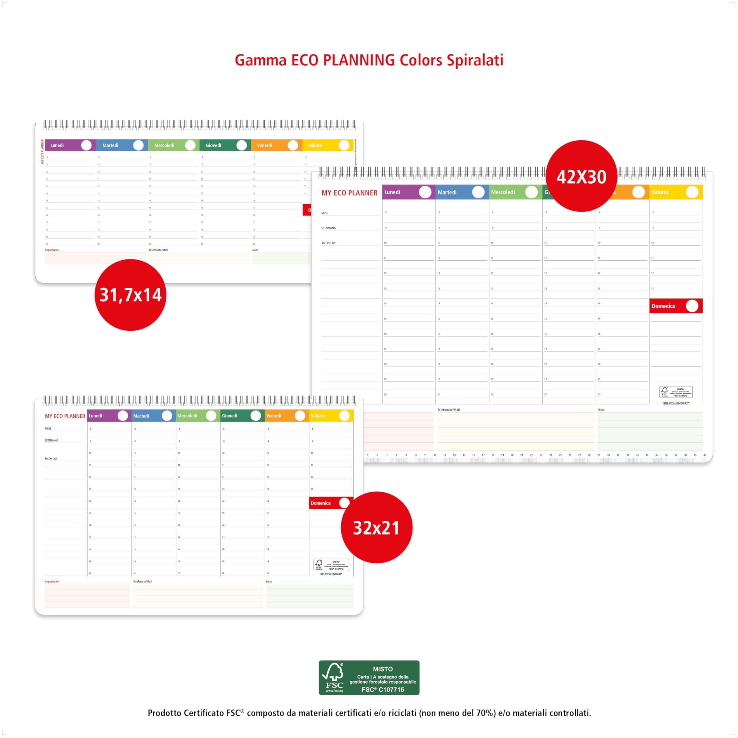 Planning Settimanale Da Tavolo A3 - Agenda Perpetua Con Spirale, Ideale Per Organizzazione Casa E Lavoro - Foto 10