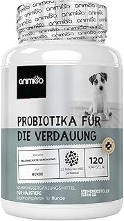 animigo Probiotics for Digestion in Dogs - 120 Intestinal Capsules - Suitable for Small to Large Dogs - With Lactobacillus, Linseed - Alternative to Probiotic Tablets & Probiotics Snacks product image