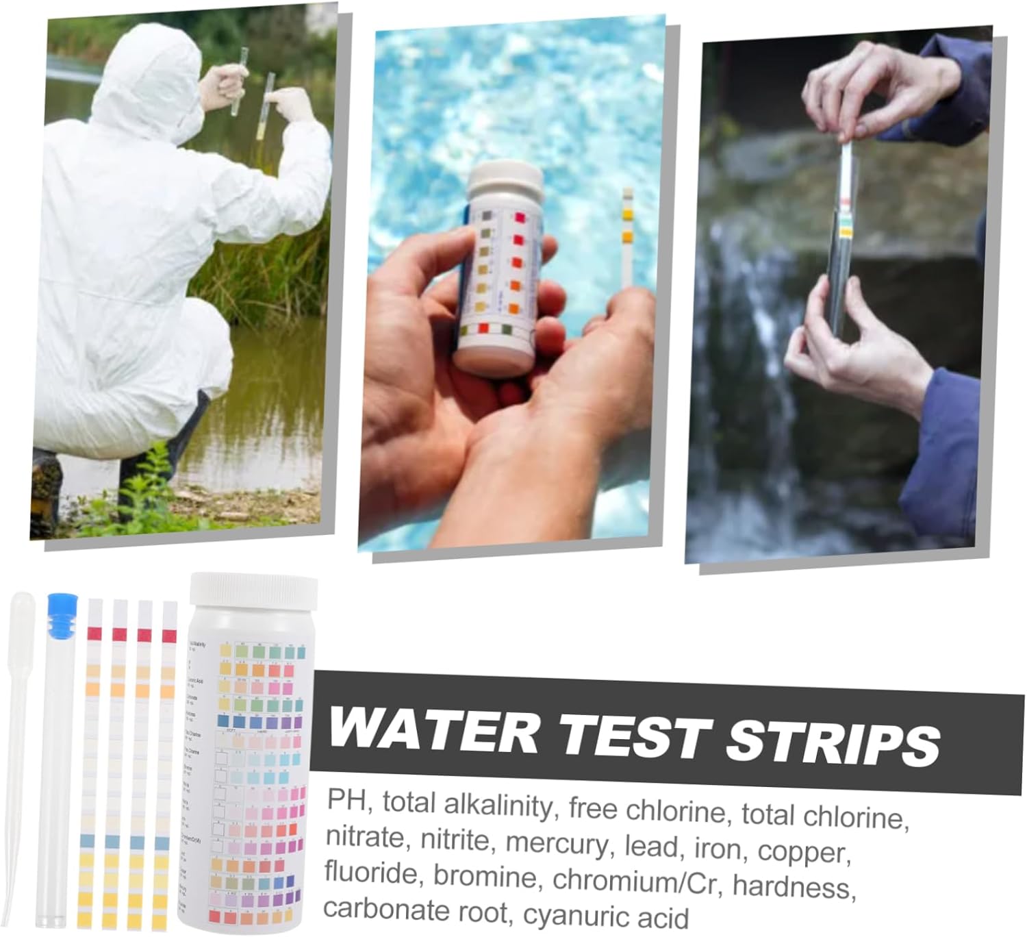 100pcs Strips Alternative Ph Test Strips for Aquarium Drinking Water Quality Tester