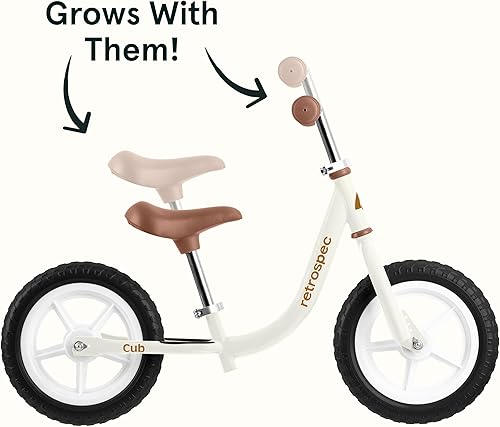 Miniatura 4 de Retrospec Cub 2 - Bicicleta de equilibrio de 12 pulgadas para niños pequeños, 18 meses a 3 años, sin pedal, bicicleta de equilibrio para niños