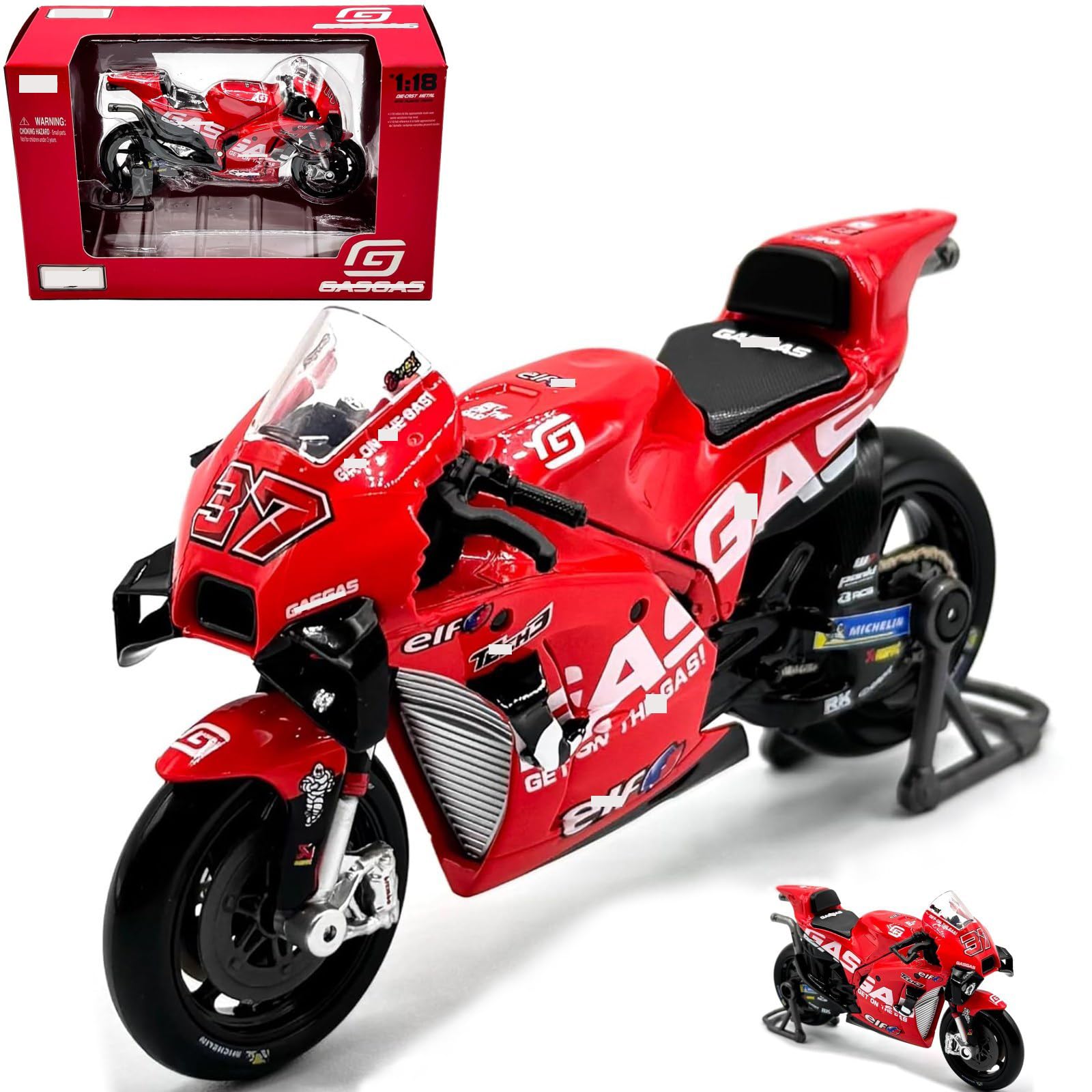 Amazon.com: HTLNUZD 2023 New 1/18 Racing Motorcycle -GasGas Tech3