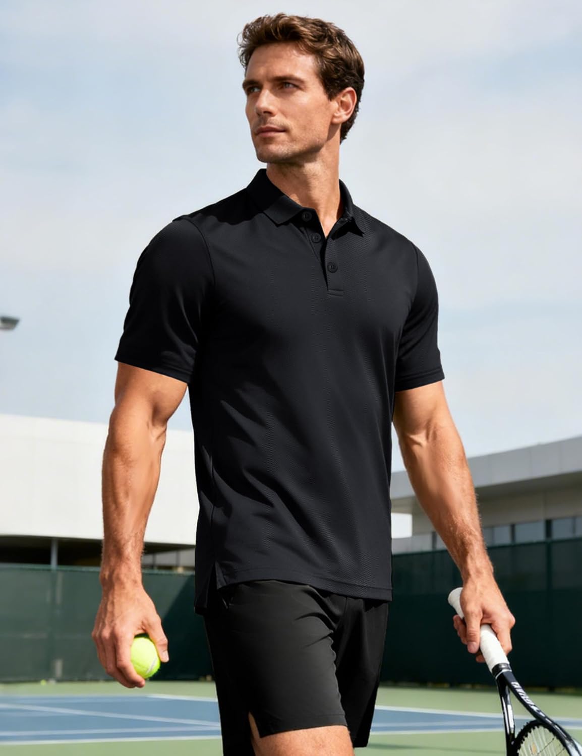 MAGCOMSEN Mens Polo Shirts Short Sleeve Moisture Wicking Performance Collared Shirt Athletic Casual Golf Polos - Image 3