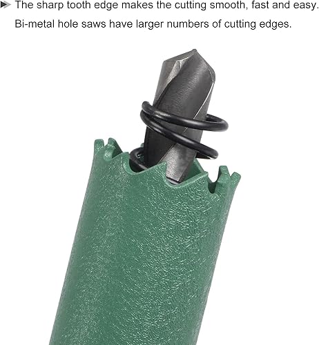 Miniatura 3 de uxcell Sierra de agujero bimetálica 58 pulgadas (0.630 in) HSS (acero de alta velocidad) broca para cortar metal madera plástico PVC tablero, 2