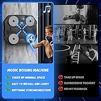 Vista 4 de Music Boxing Machine for Adults and Teens, Wall Mounted Bluetooth Smart Boxing Training Equipment with Gloves, Punching Target with Scoring Function