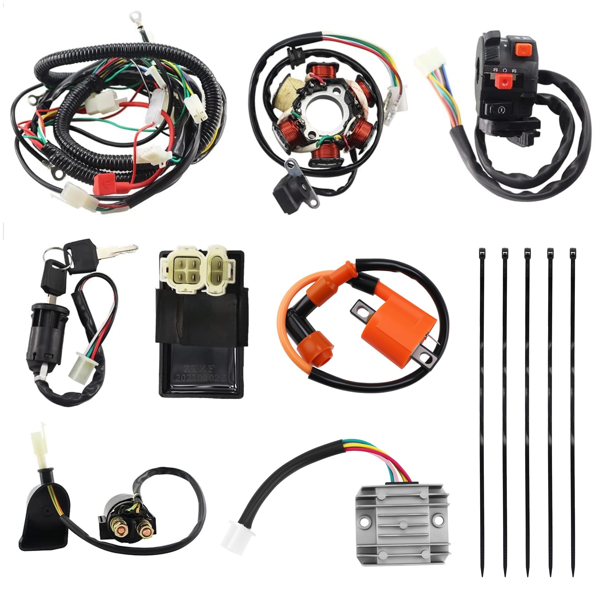 PRO BAT Kit de câblage électrique complet pour scooter GY6
