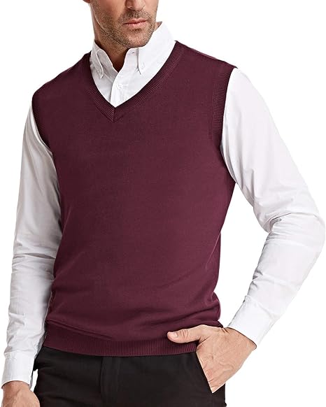 purple sweater vest