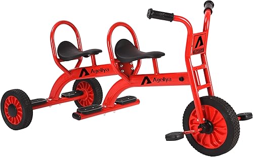 Triciclos para niños en edad preescolar a partir de 3 años, ideal para patio de juegos al aire libre y guardería con asiento de pasajero, triciclos