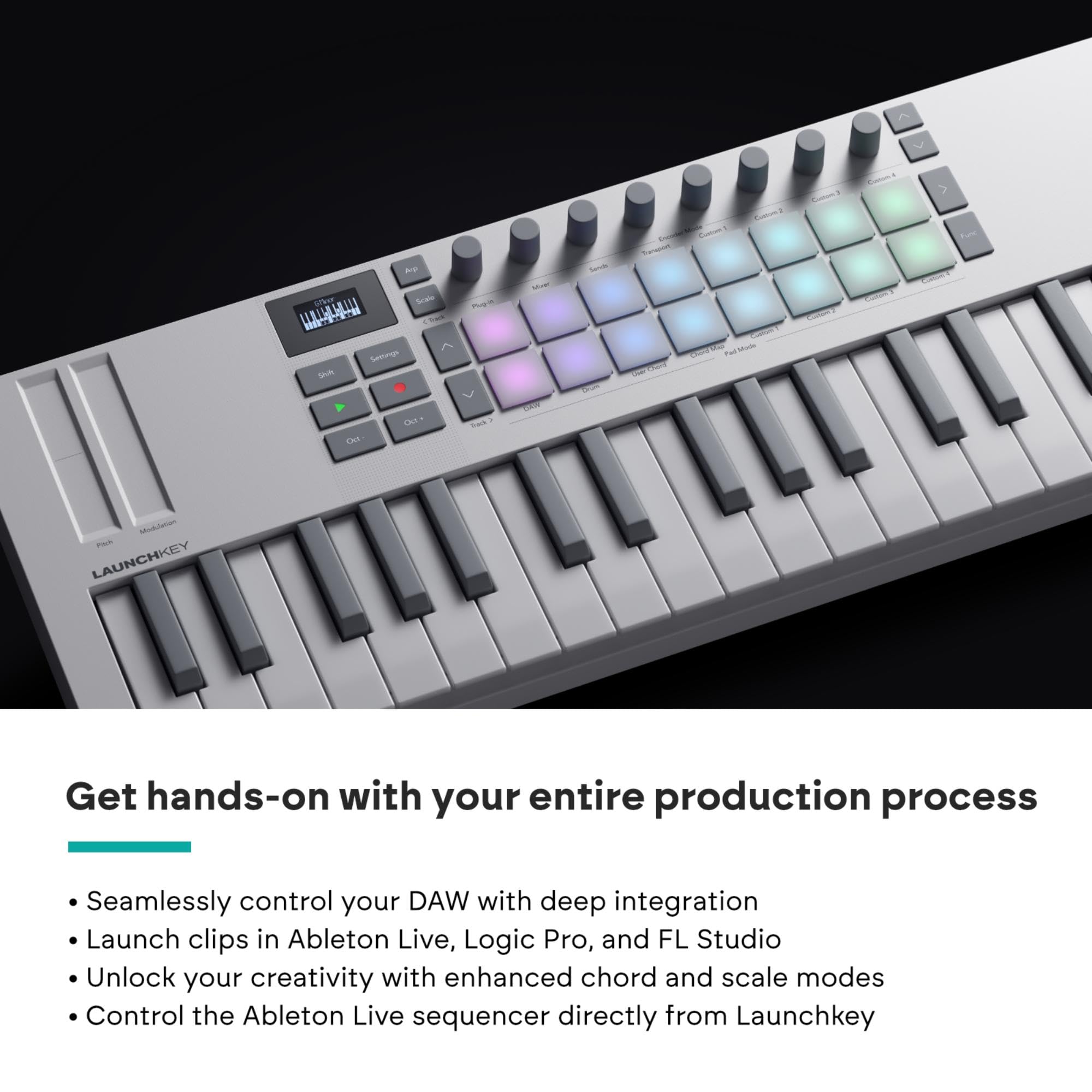DTM・DAW Launchkey Mini 37 MK4 White Amazon.com: Novation Launchkey Mini 37 White MK4 — Portable