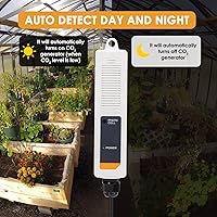 Vista 5 de Controlador de CO2 Controlador de dióxido de carbono con función automática de día y noche y relé Monitor de CO2 Sensor de CO2 NDIR