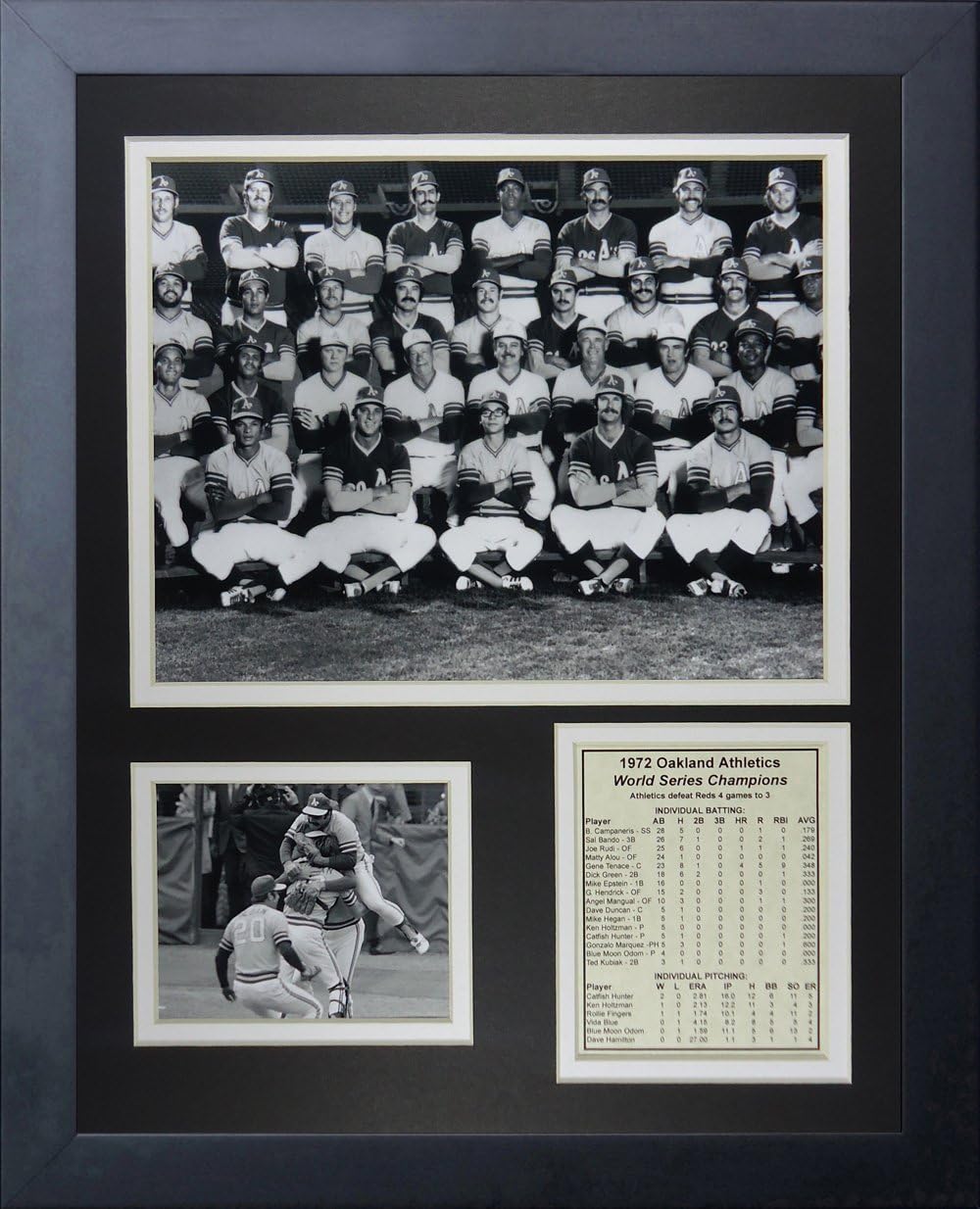 Legends Never Die "1972 Oakland Athletics World Series Champions Framed Photo Collage, 11 x 14-Inch