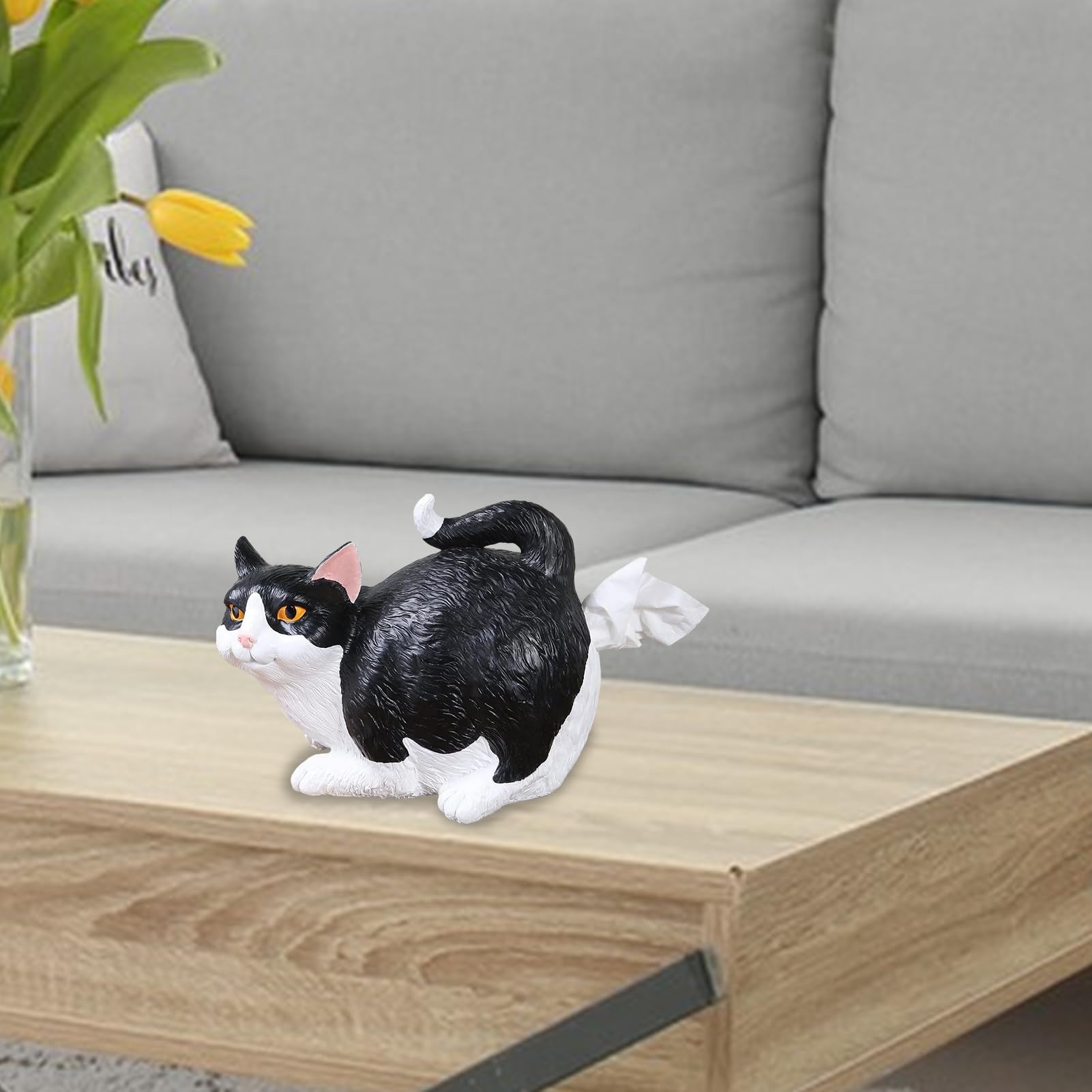 Amazon｜猫のお尻ティッシュボックスカバー、面白い猫の穴のティッシュ