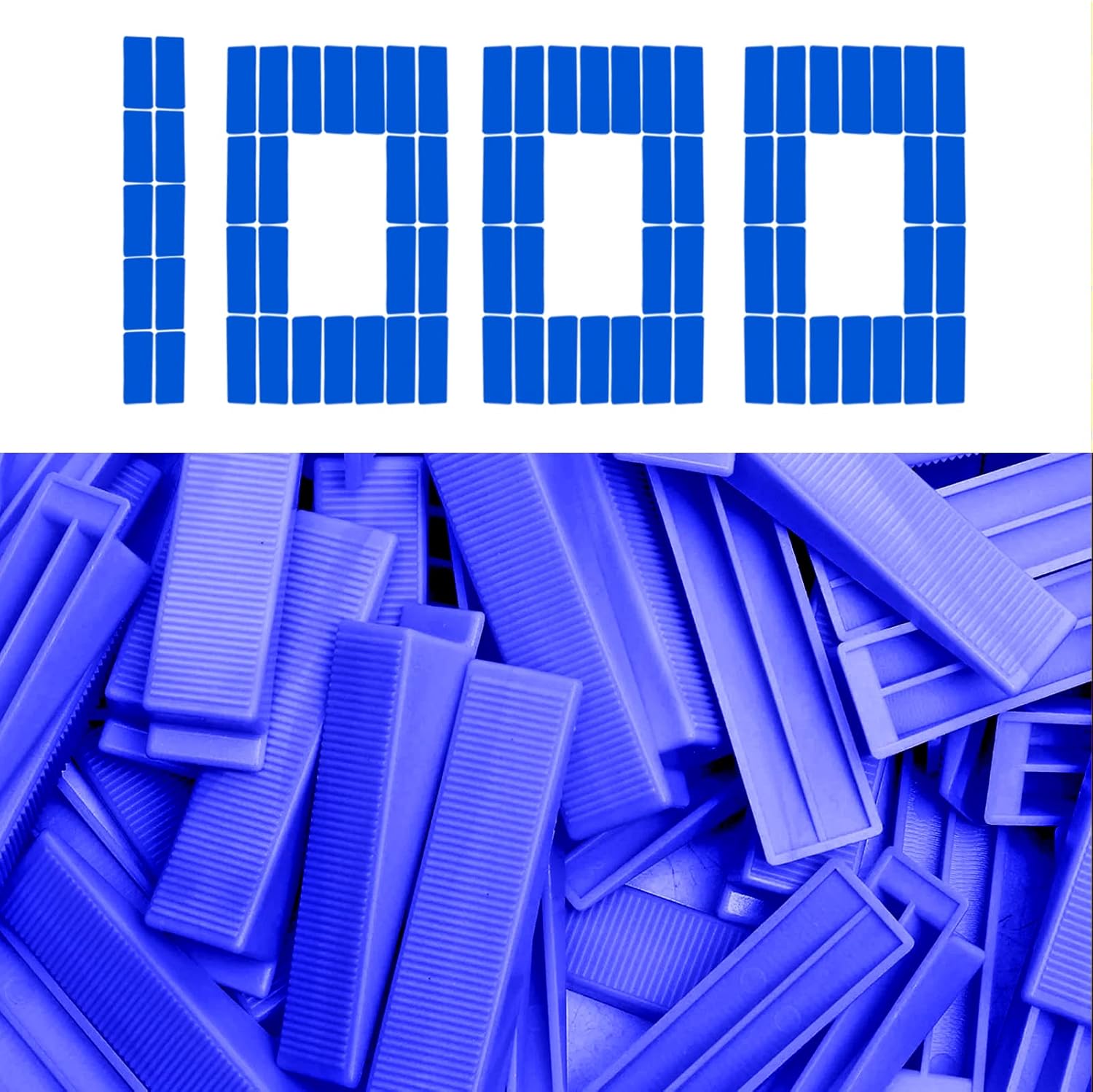 Tile Leveling Wedges 1000pcs blue reusable spacers