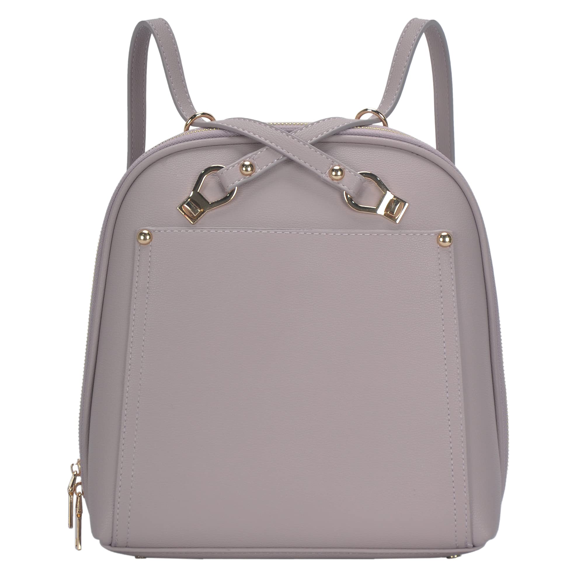 MMS Brands Miztique The Daisy Convertible Backpack Purse for Women (Lilac) | Soft Vegan Leather Shoulder Strap Bag or Convertible Backpack | 10.5in x