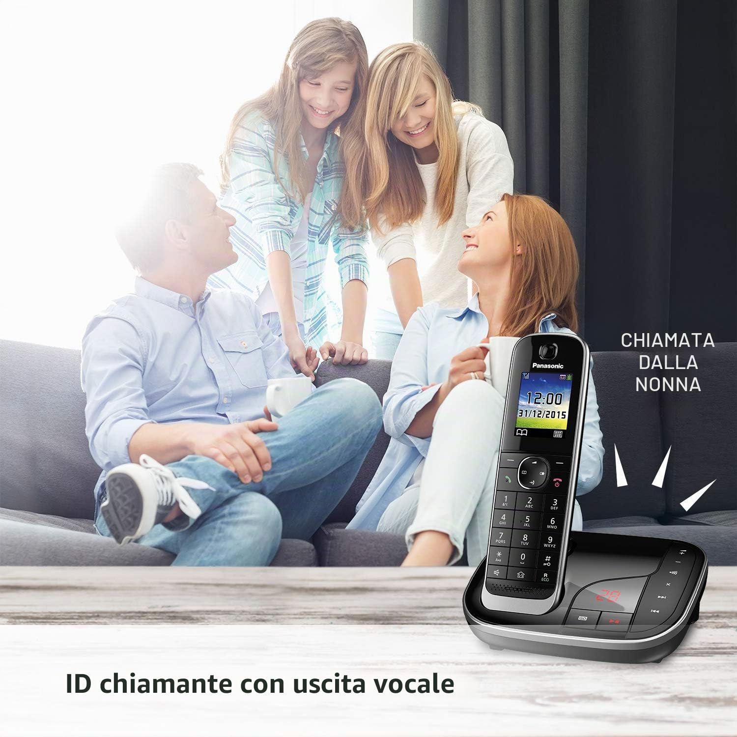 Panasonic KX-TGJ323 Telefono DECT Nero Identificatore di chiamata