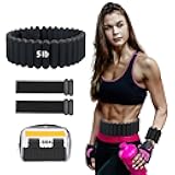 Silicone Adjustable Weighted Belt for Women & Men – DIY Weighted Walking & Exercise Belt with Removable Weights – Gym, Strength Training, Yoga, Hiking – Free Weight Adjustment for Wrist & Ankle