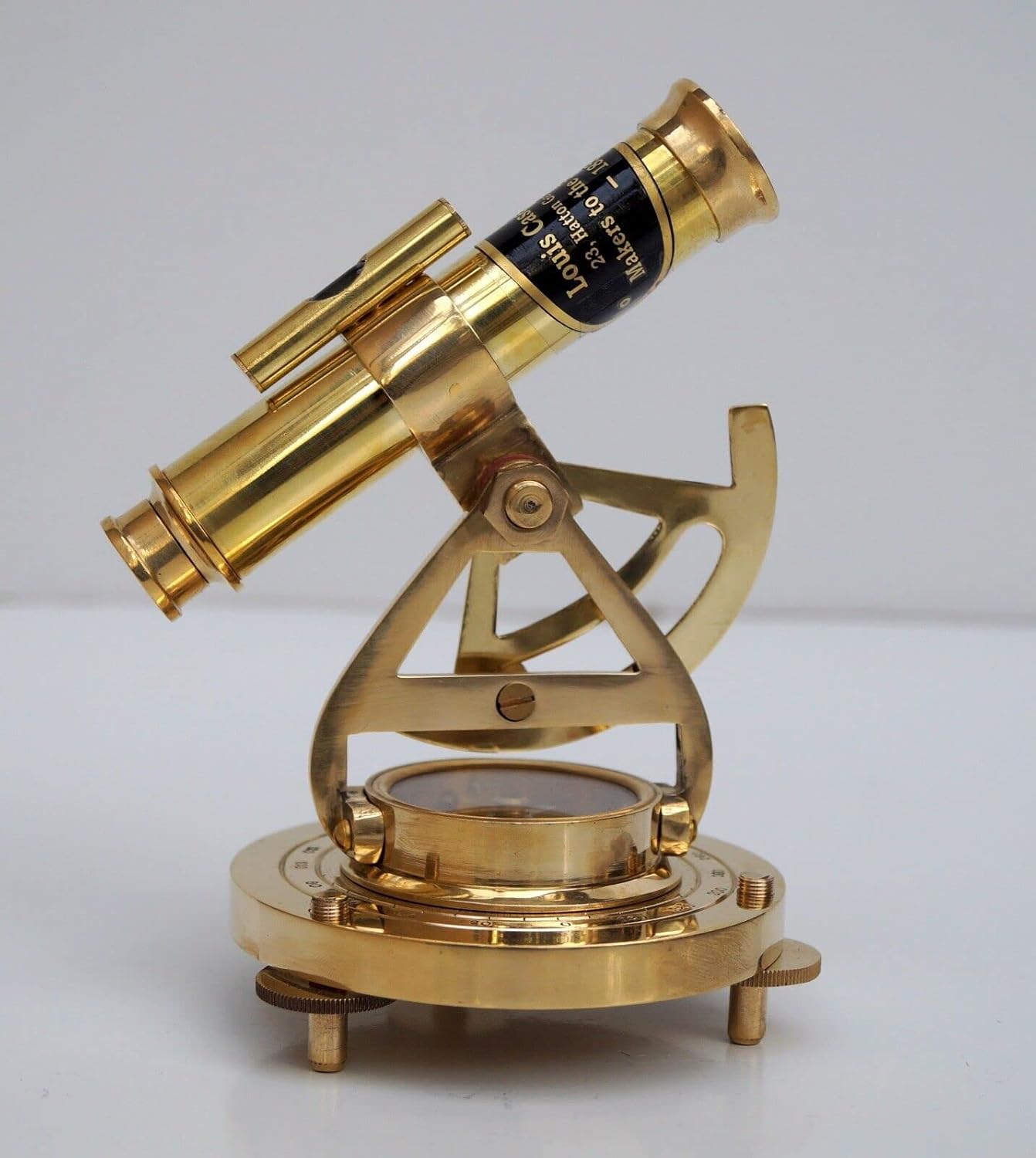 Nautical Solid Brass Alidade Telescope Compass -Home Decor Pirate Captain Boat Toy, Navigation Tool Pirate Marine Instrument Best Gift for Brass Item Lovers, Captains, Kids