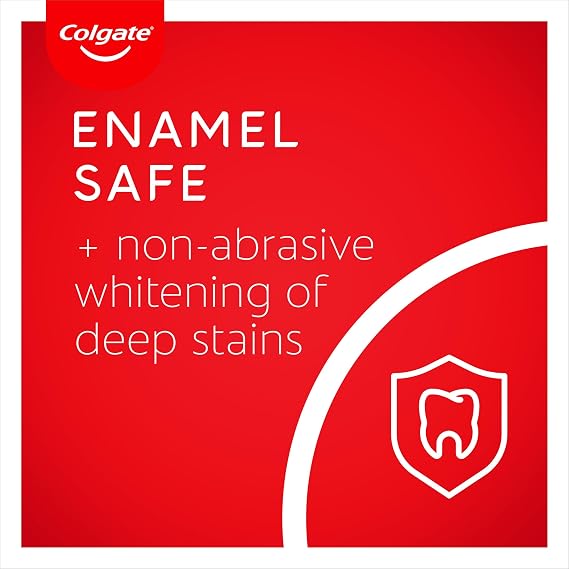 Colgate Max White Ultra Active Foam Whitening Toothpaste 75ml x 2 (2 Pack) - Removes deep-Set Stains - Warming Sensation and Rich Foam - Enamel Safe for Daily use