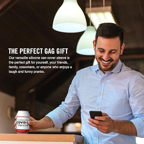 Miniatura 7 de Beersy Funda de silicona para latas de cerveza, funda aislada para latas, disfraz novedoso para eventos al aire libre, golf, fiestas, conciertos,