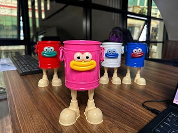 ARVALE PEMBE Gosi  zel Tasar m Ayakl  P rtlek g zl  Plastik Organizer Kalemlik Makyaj Kutusu D zenleme Depolama - 1 Adet