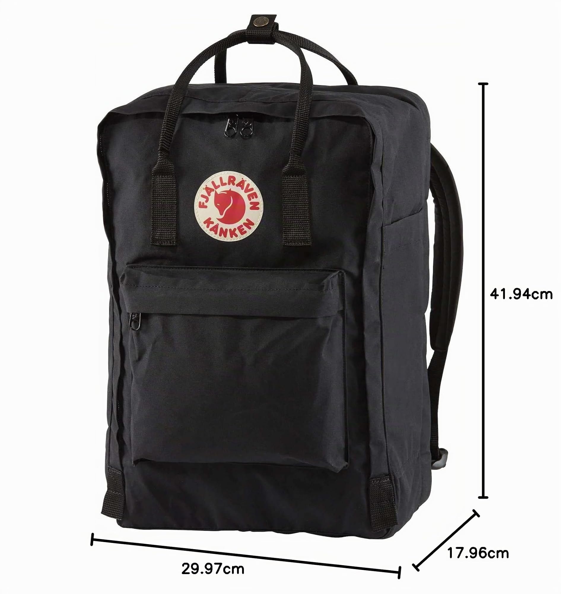 Fjällräven Unisex Rucksack Kånken, black, 43 x 30 x 18 cm, 20 liter, F27173-550 Fashion
