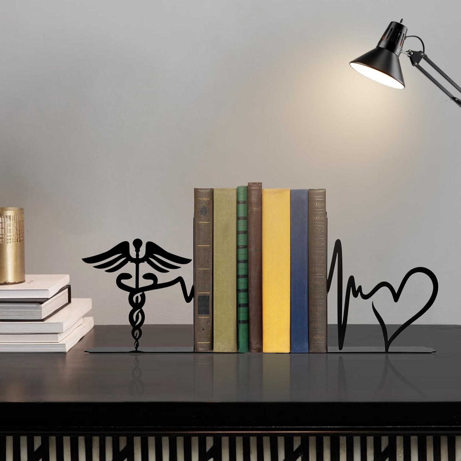 Medical Themed Bookends - Decorative Accessories for Doctor, Nurse, and Medical Office - Ideal Gifts for Nursing Students